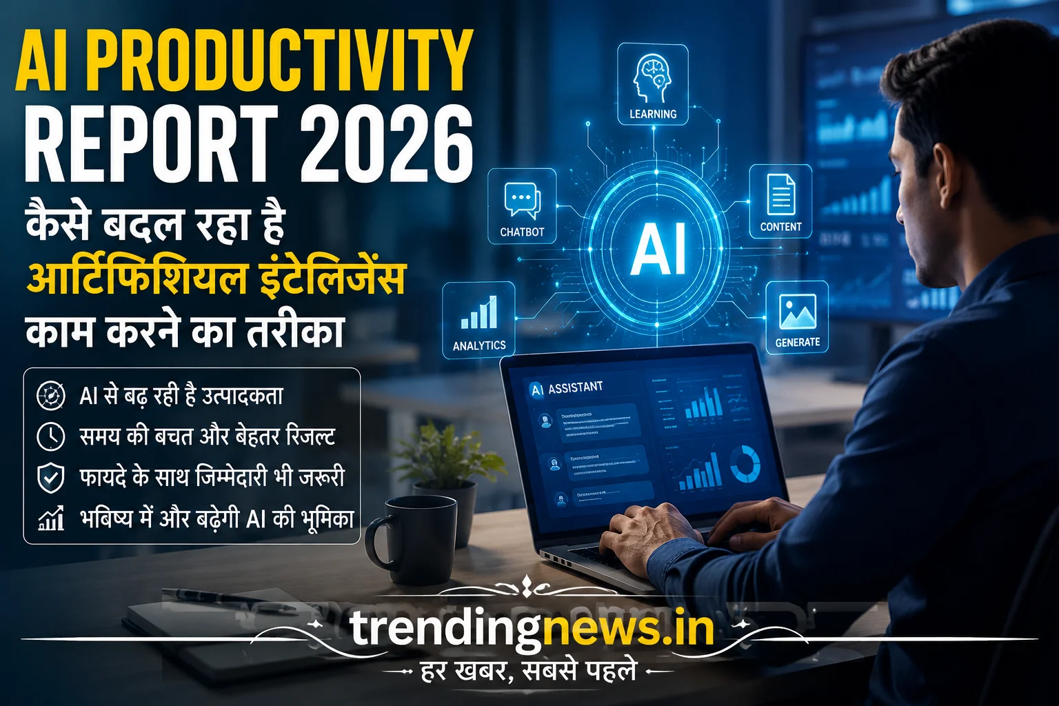 AI Productivity Report 2026 showing artificial intelligence transforming workplace productivity