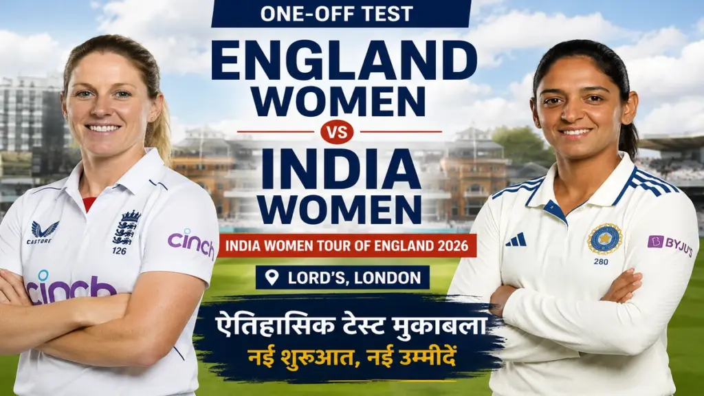 England Women vs India Women One-off Test 2026 at Lord's Cricket Ground, India Women tour of England 2026