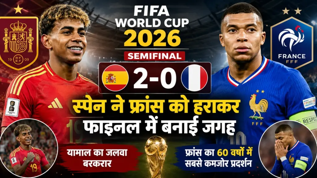 FIFA World Cup 2026 semifinal Spain defeated France 2-0 as Lamine Yamal impressed and Unai Simon kept another clean sheet.