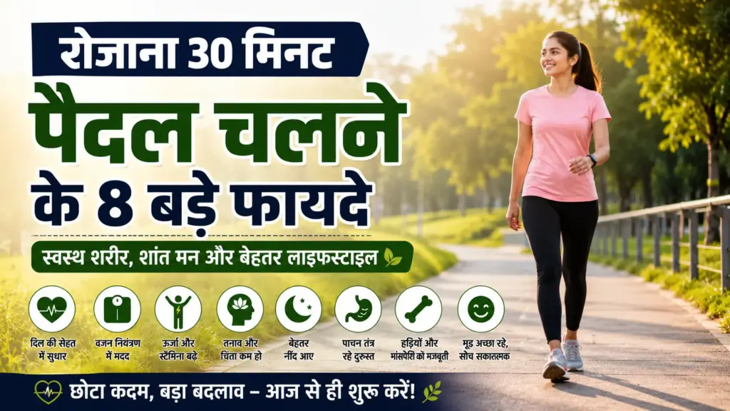 रोजाना 30 मिनट पैदल चलने के 8 बड़े फायदे और स्वस्थ जीवनशैली