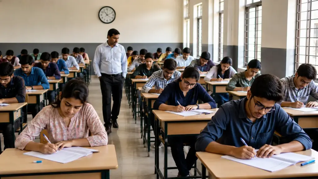 Entrance exam 2026 की तैयारी करते भारतीय छात्र